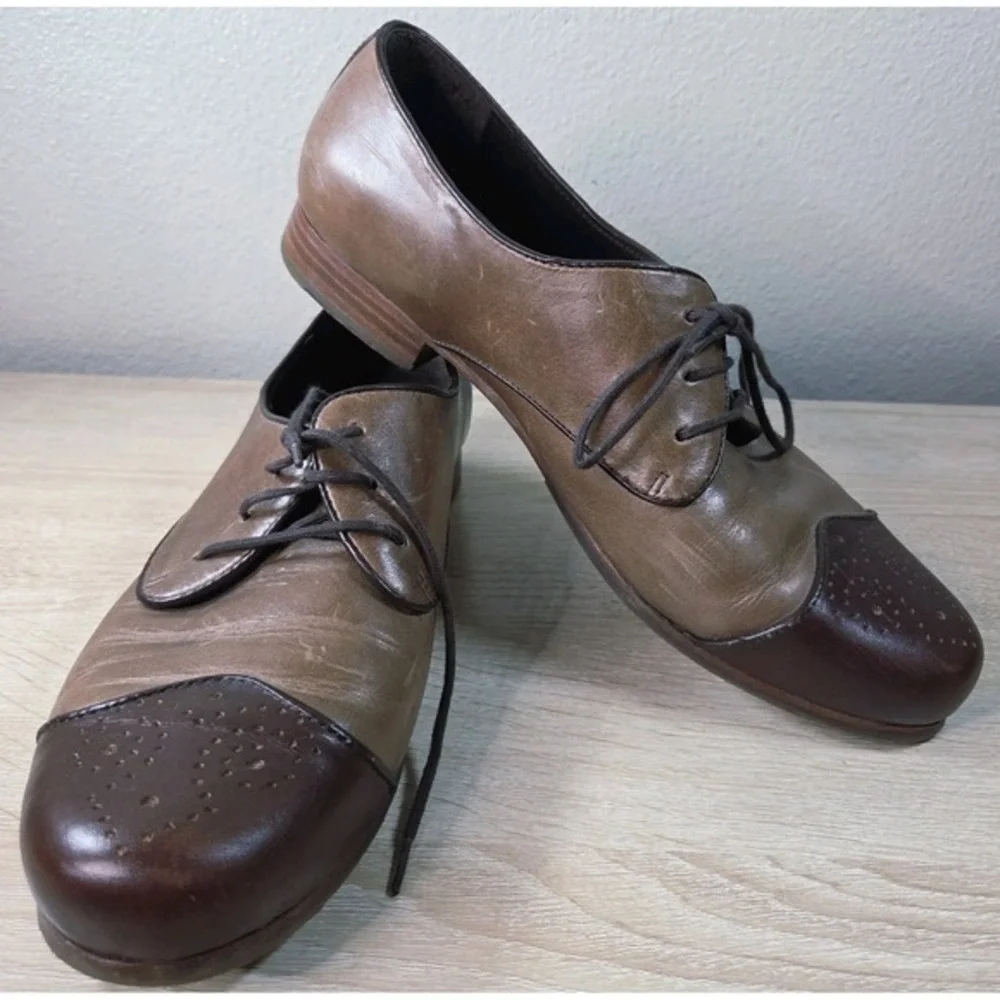1883 by Wolverine Leather‎ Oxford Shoes Brown Cap Toe Lace Up Size 10